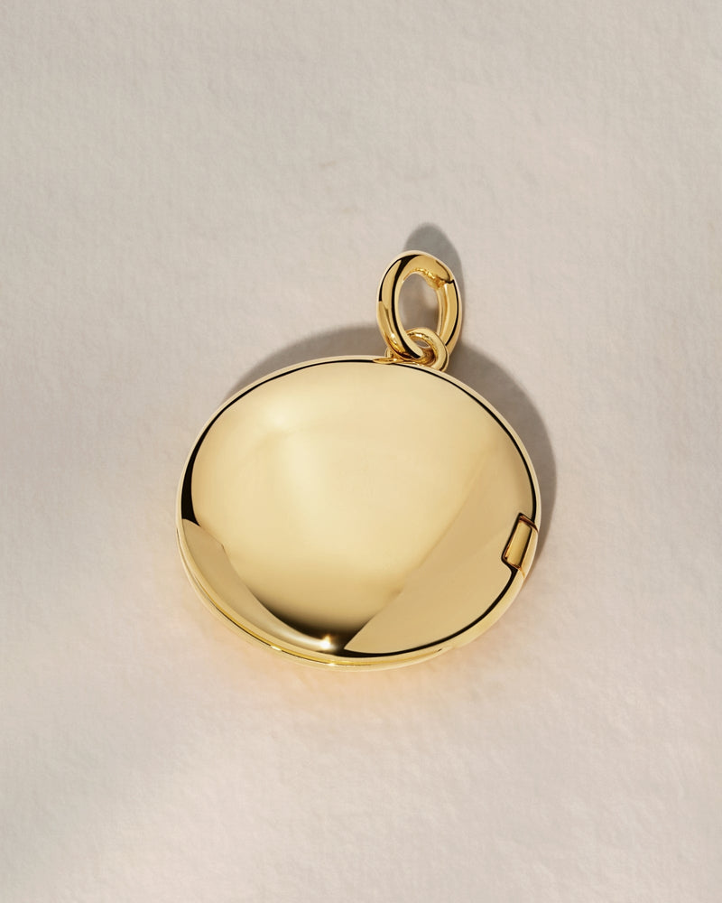 The Duo Fingerprint Round Locket Pendant
