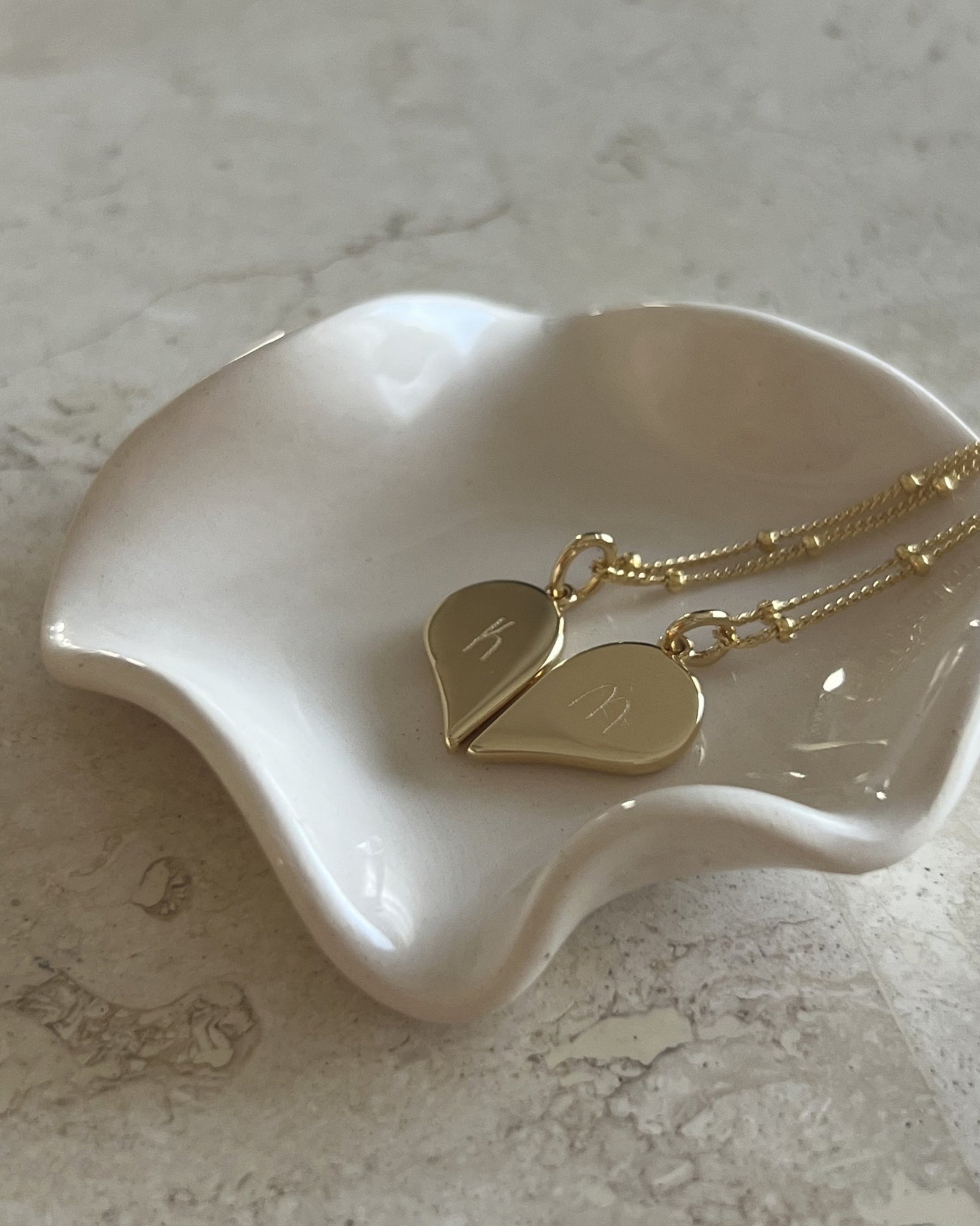 18k Gold Vermeil | Bobble Chain | Handwritten Initial