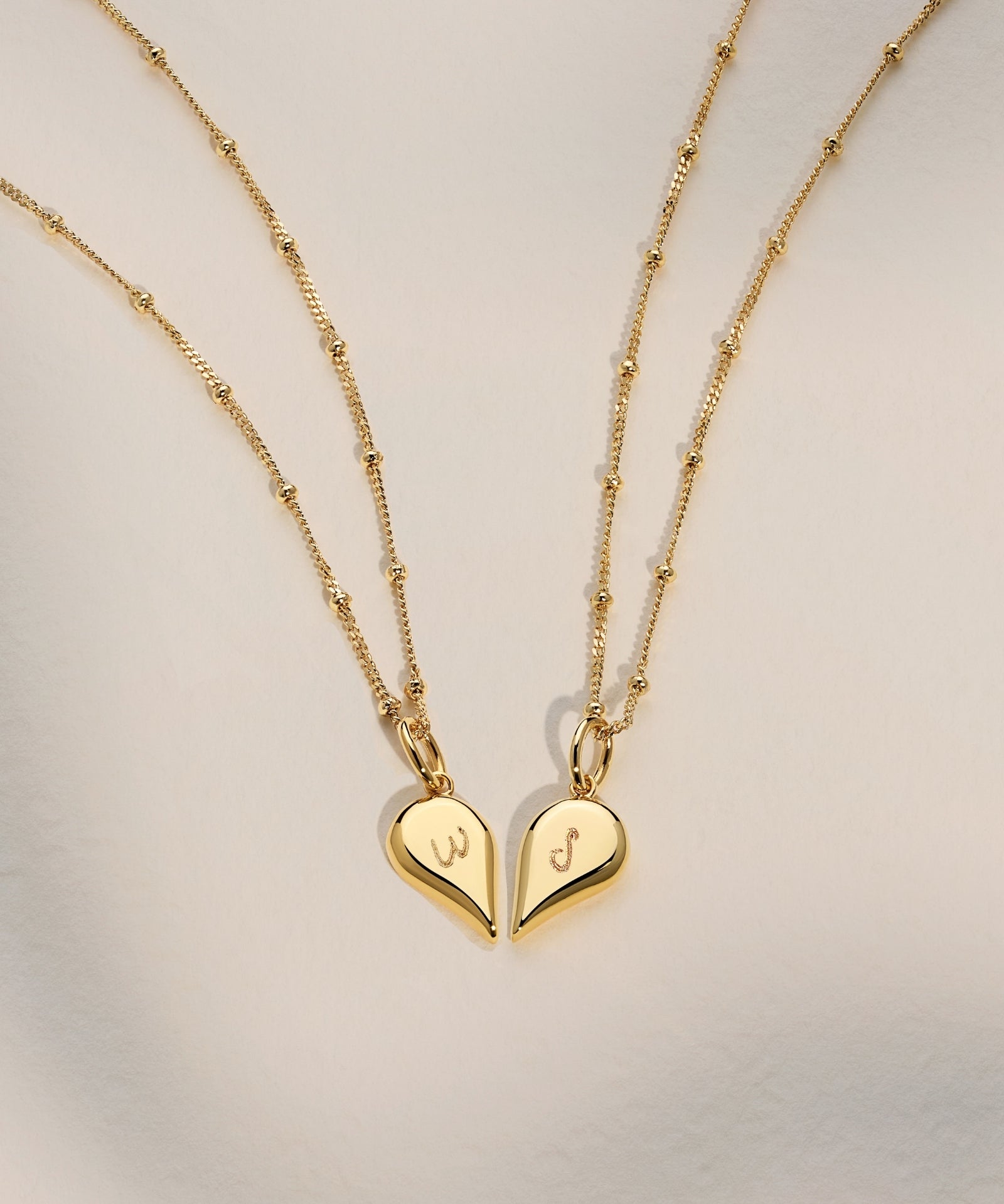 18k Gold  | Bobble Chain | Handwritten Initial