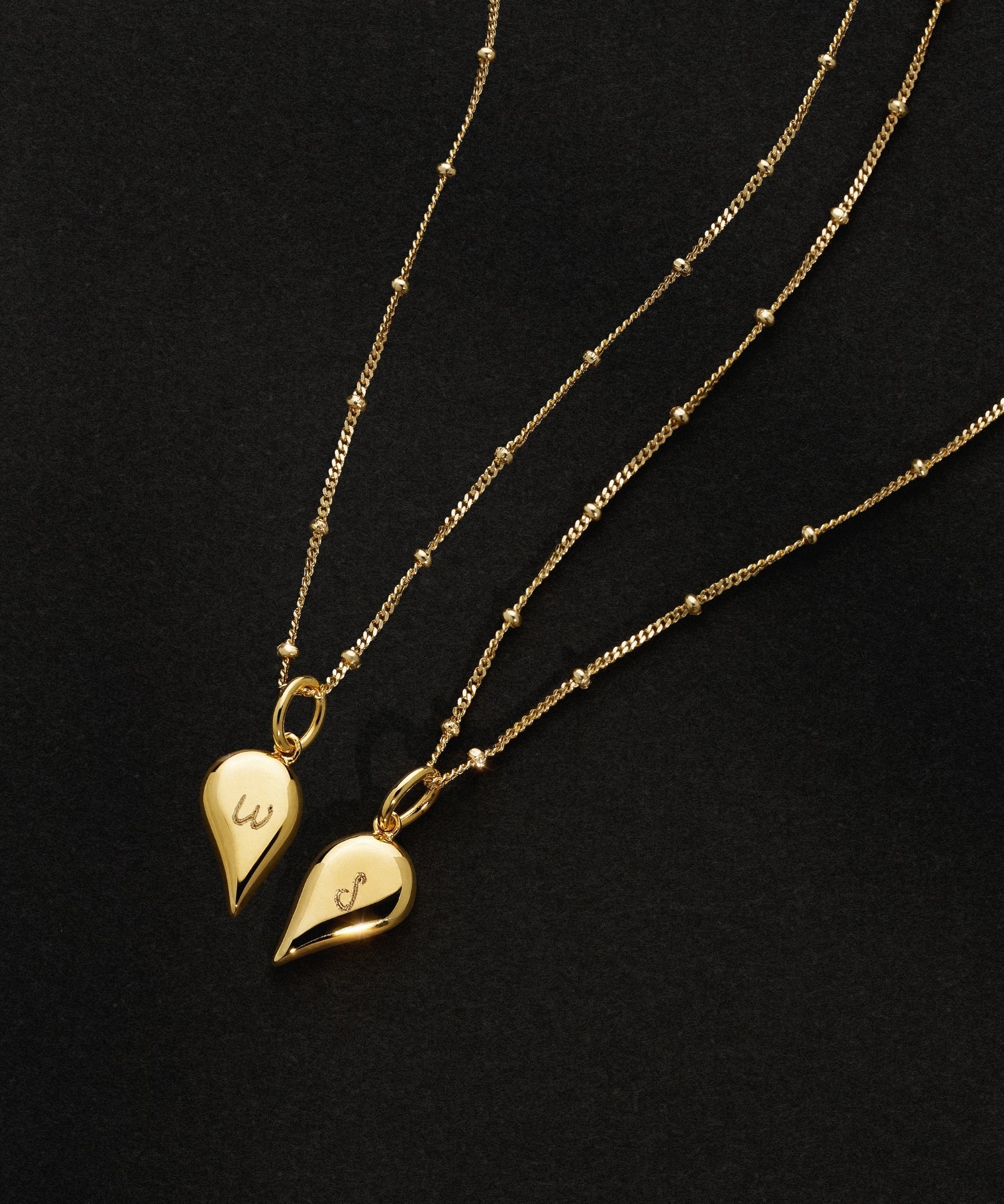 18k Gold  | Bobble Chain | Handwritten Initial