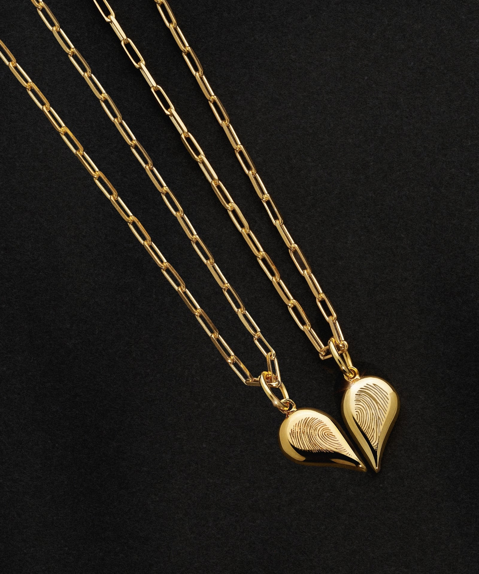 18k Gold  | Paperclip Chain | Fingerprint