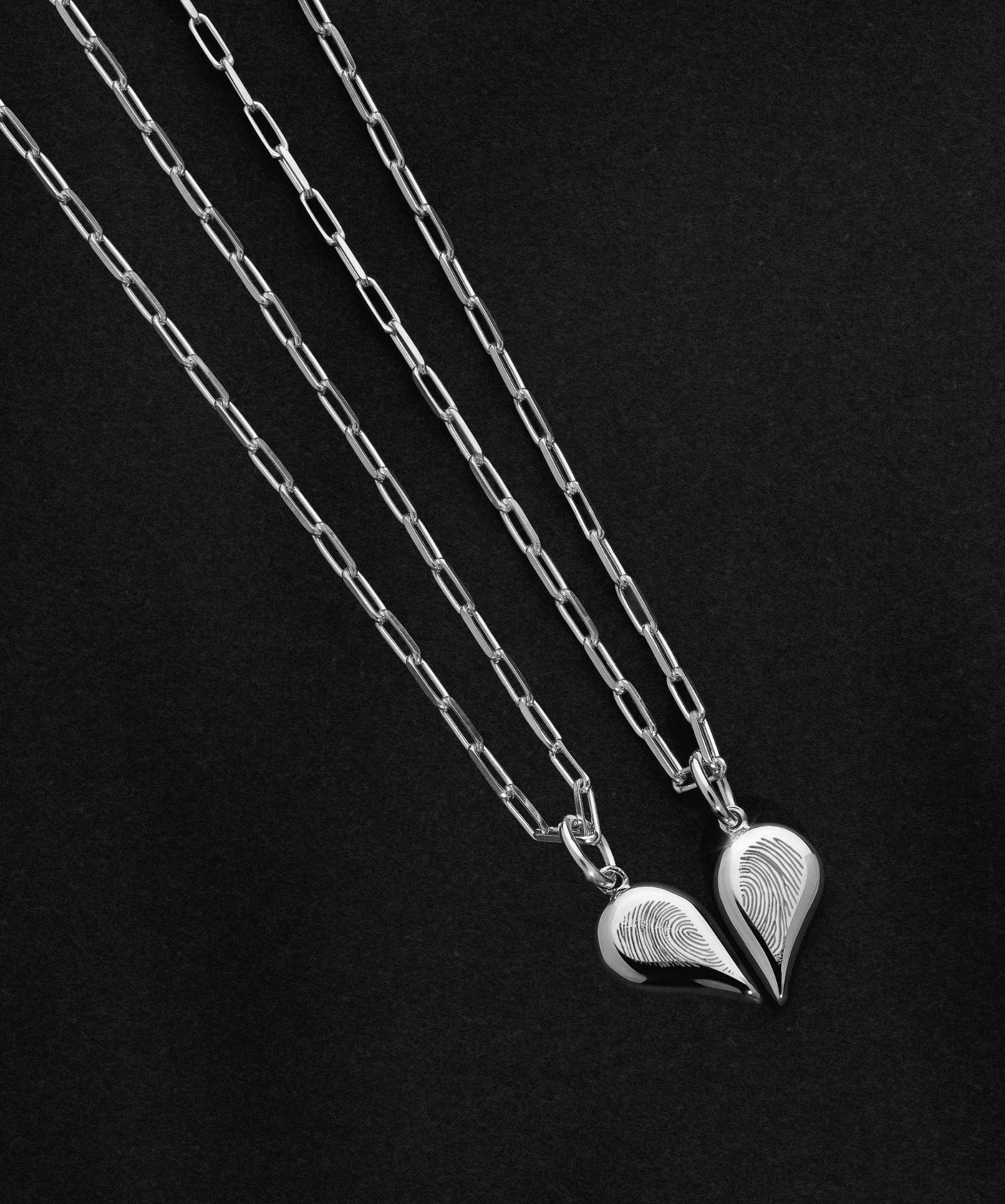 Sterling Silver | Paperclip Chain | Fingerprint