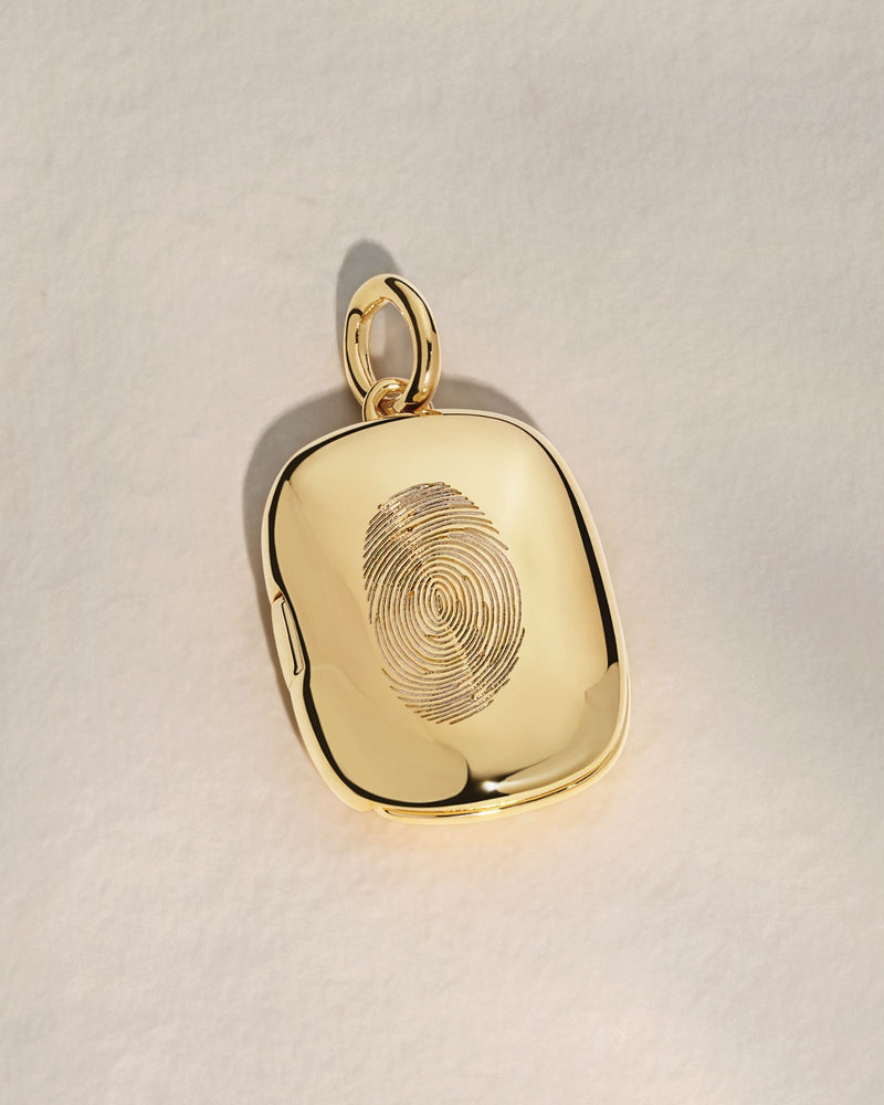 The Classic Fingerprint Rectangle Locket Pendant