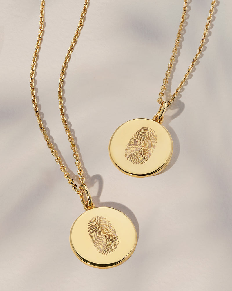 The Double Sided Fingerprint Necklace