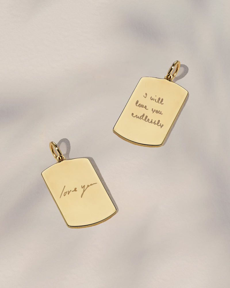 The Double Sided Handwriting Tag Pendant