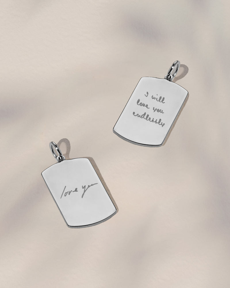 The Double Sided Handwriting Tag Pendant