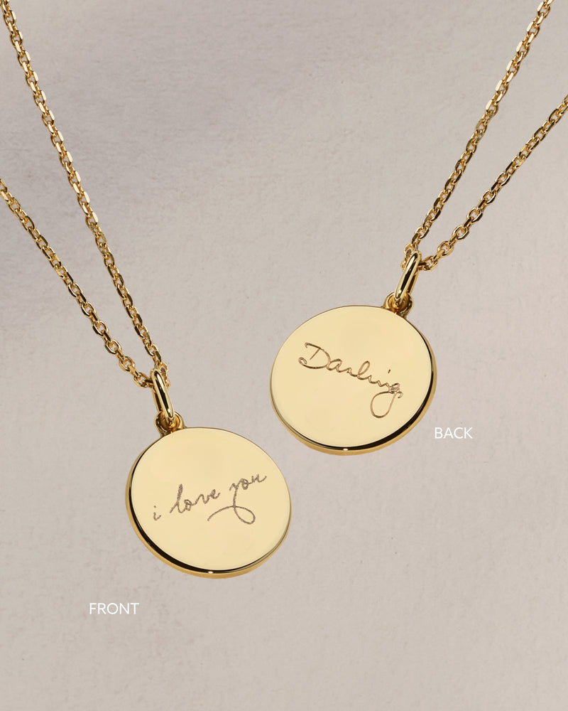 The Double Sided Handwriting Necklace