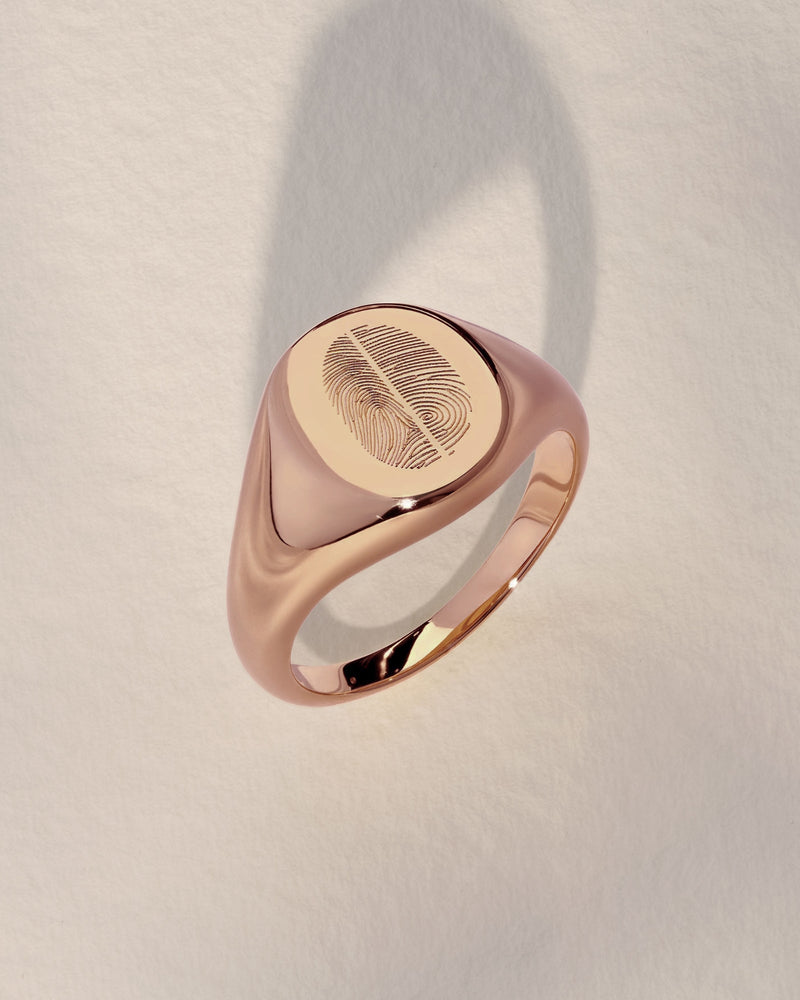 The Duo Fingerprint Signet Ring