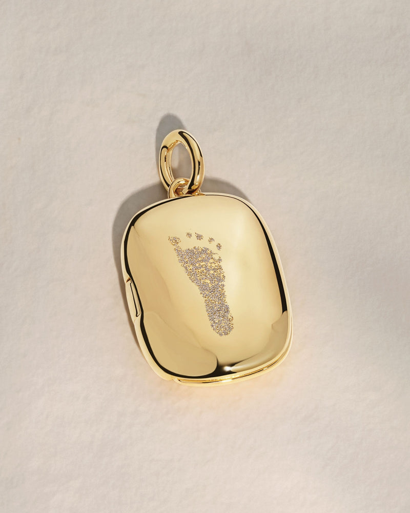 The Footprint Rectangle Locket Pendant