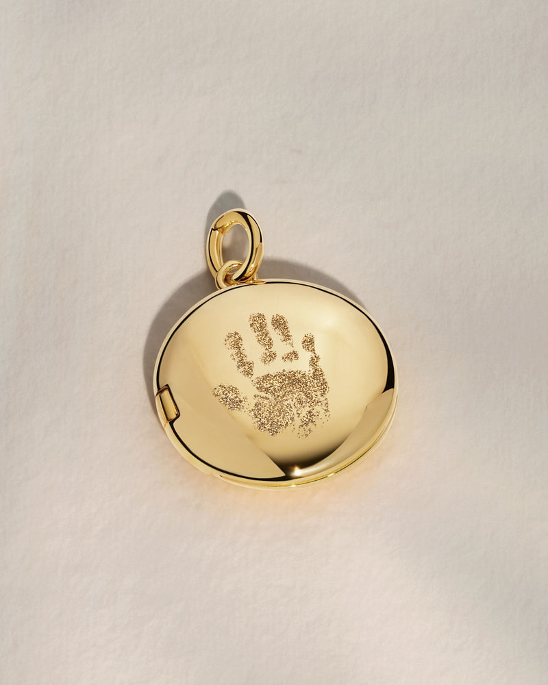 The Handprint Round Locket Pendant