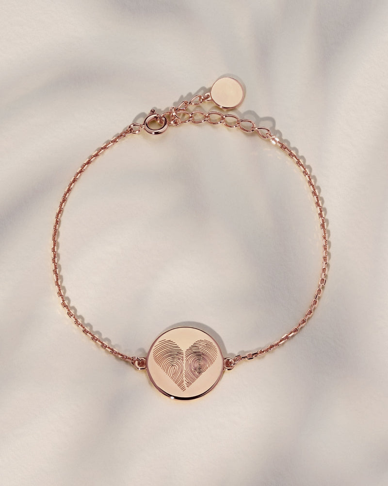 The Heart Duo Fingerprint Bracelet