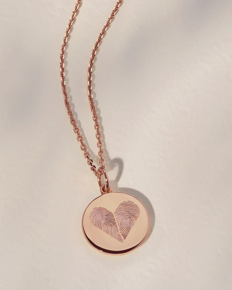 The Heart Duo Fingerprint Necklace