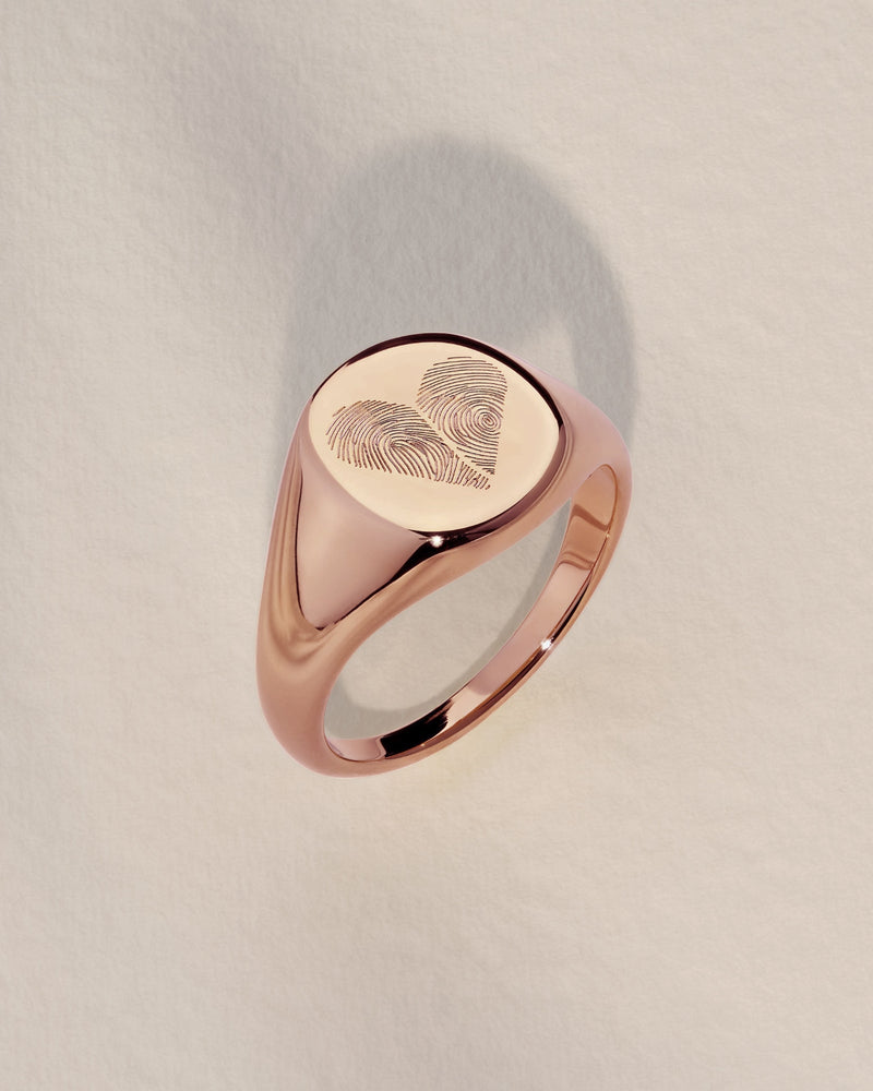 The Heart Duo Fingerprint Signet Ring