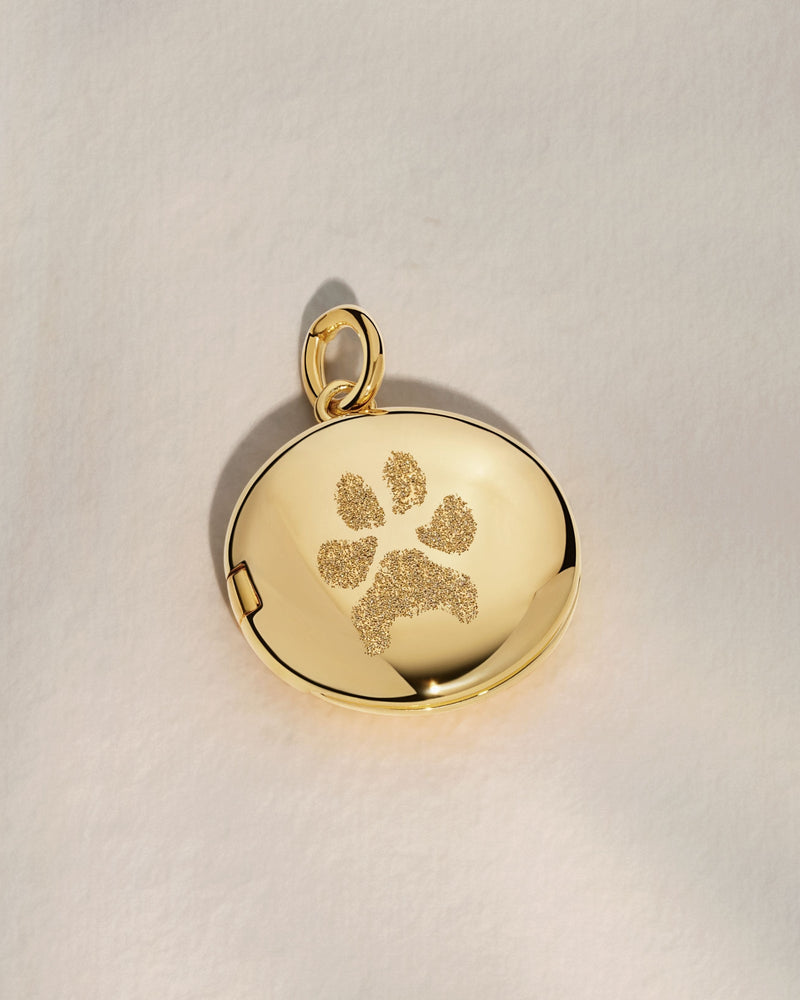 The Paw Print Round Locket Pendant