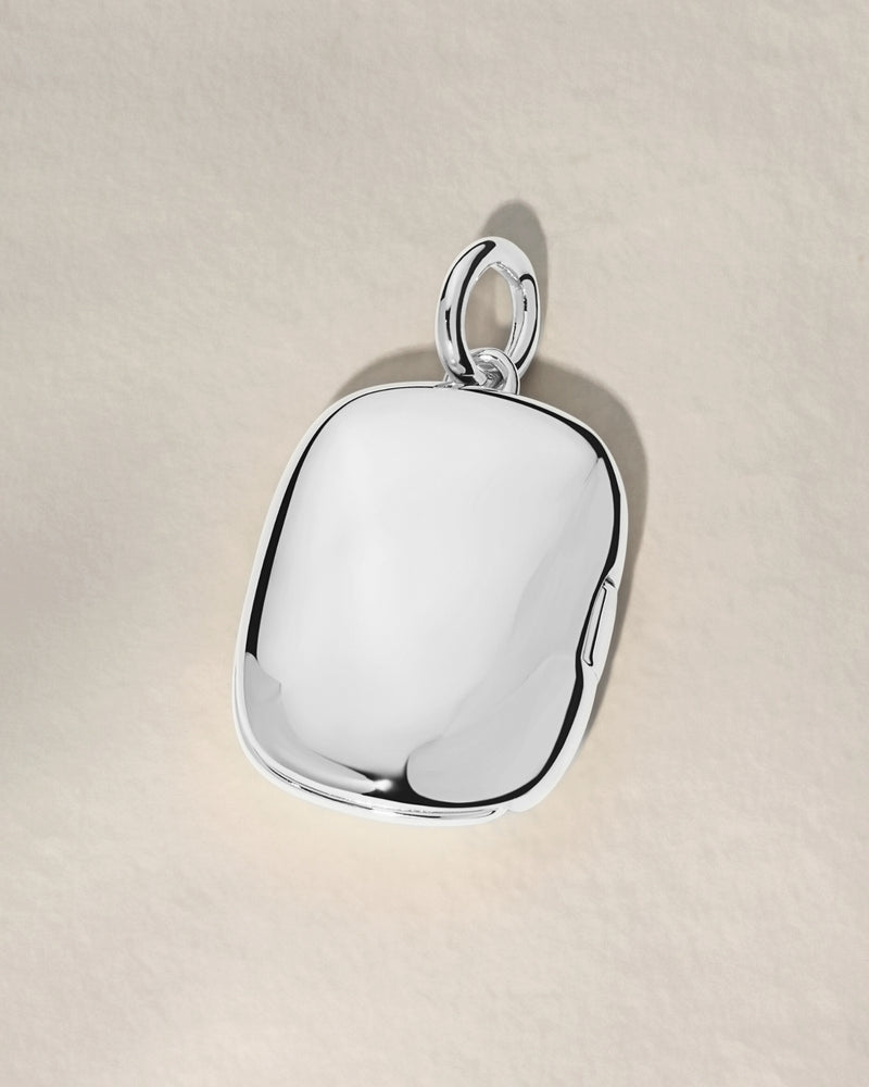 The Paw Print Rectangle Locket Necklace