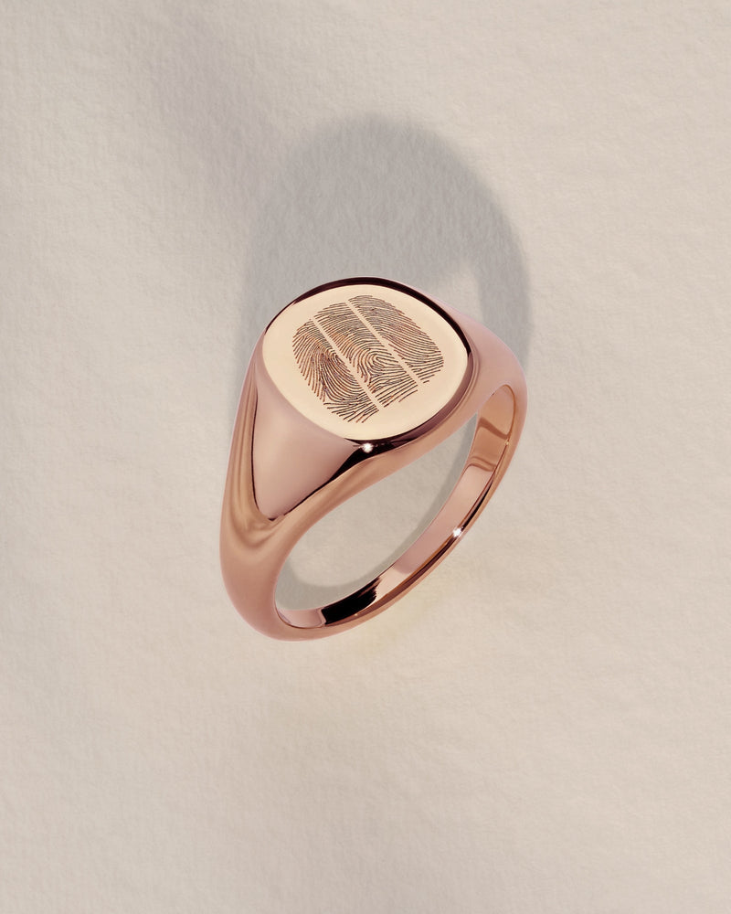 The Trio Fingerprint Signet Ring