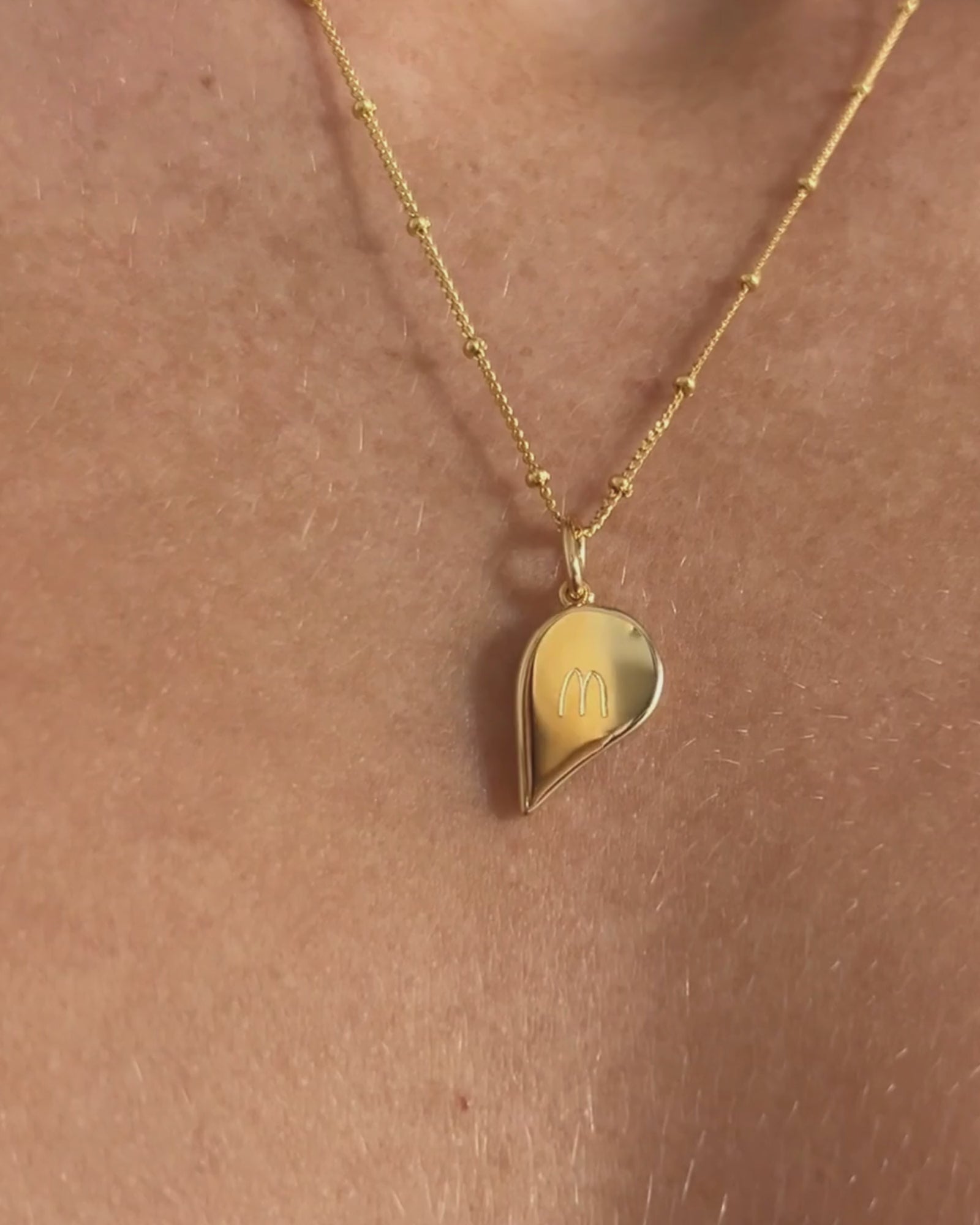 18k Gold Vermeil | Bobble Chain | Handwritten Initial