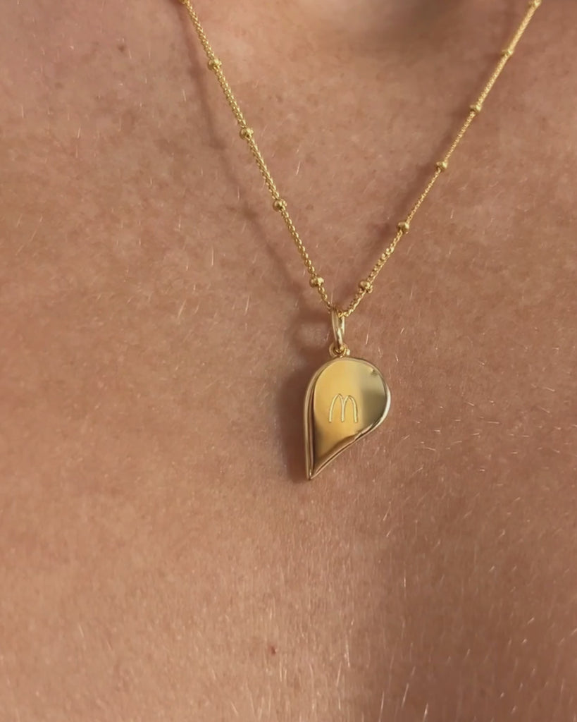 18k Gold Vermeil | Bobble Chain | Handwritten Initial