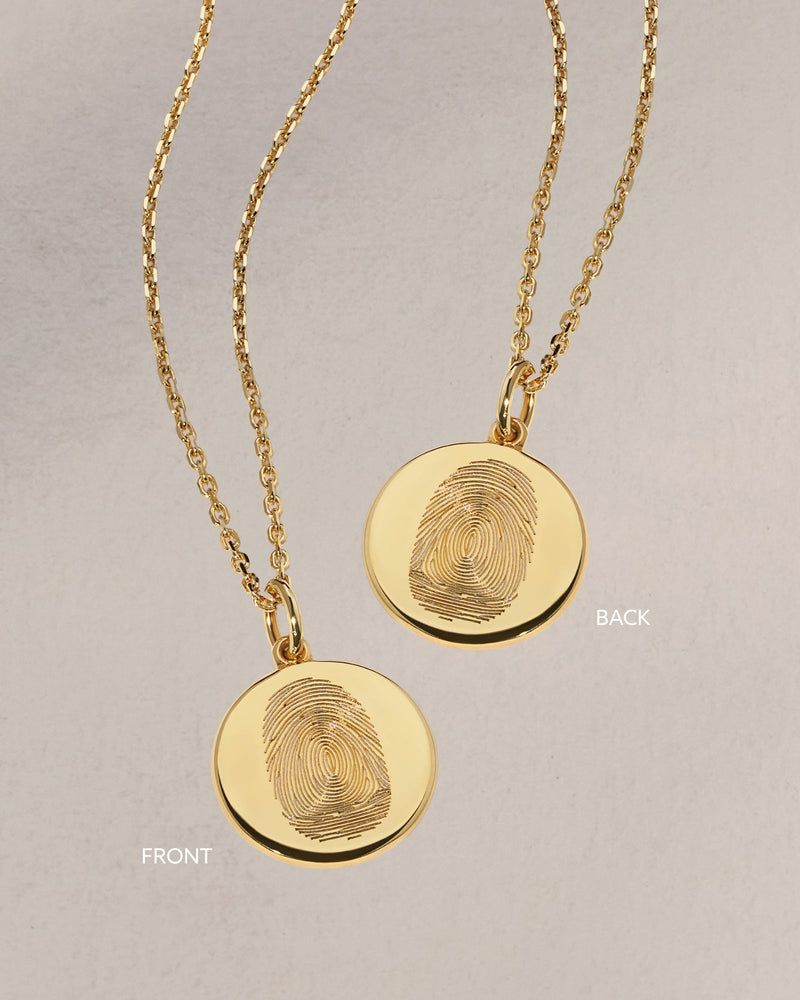 The Double Sided Fingerprint Necklace