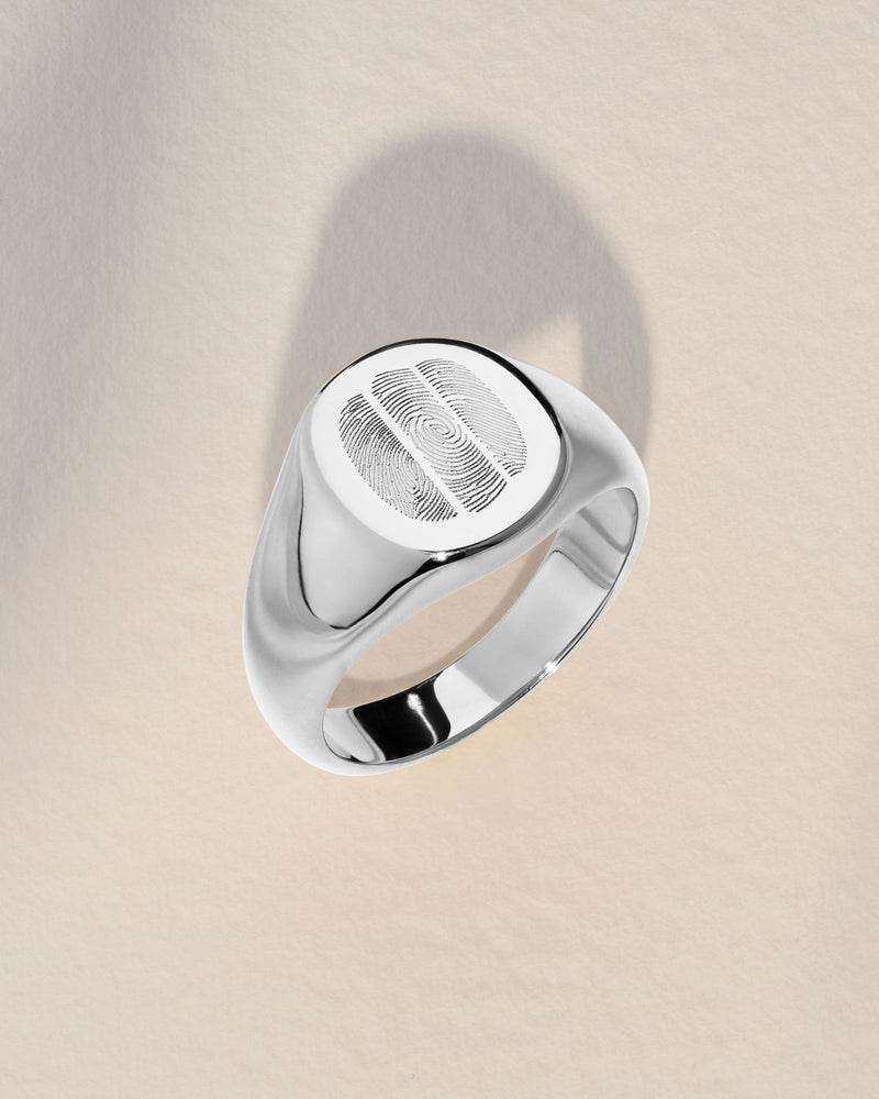 The Trio Fingerprint Signet Ring
