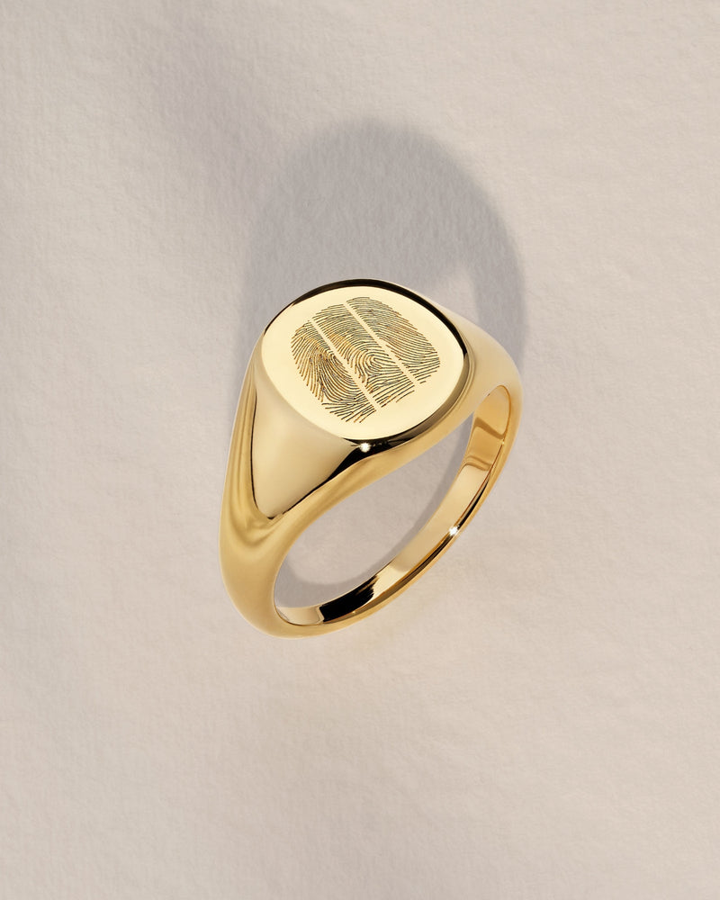 The Trio Fingerprint Signet Ring