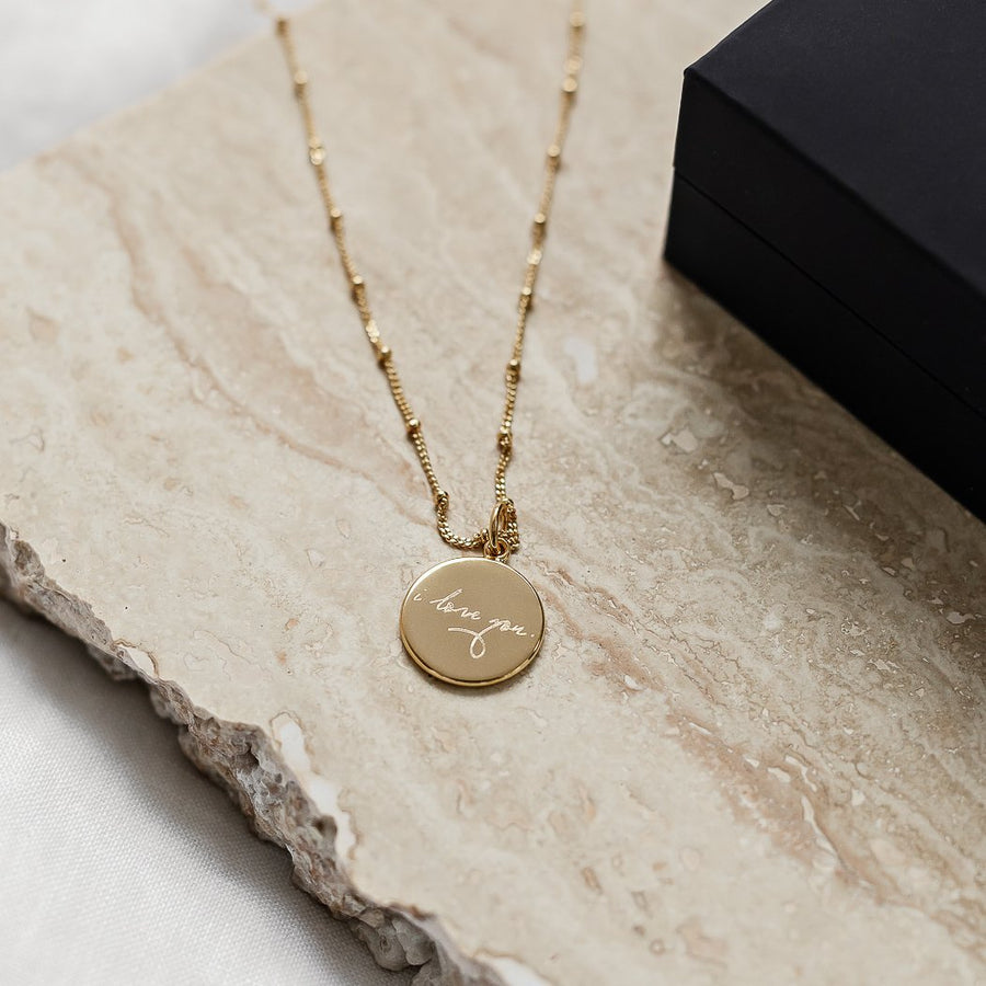 The Double Sided Handwriting Necklace | Bobble Chain